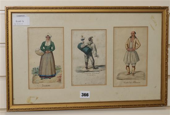 Vincenzo Feneck, two watercolours